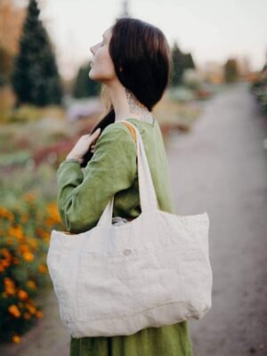 Bicolor Tote Bag Honey